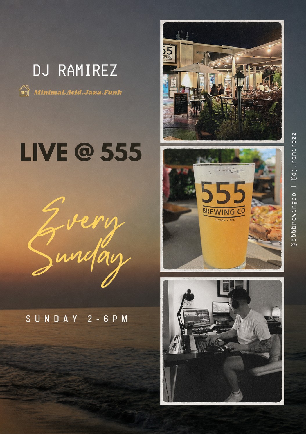 DJ Ramirez Live at 555 Brewing promotional poster